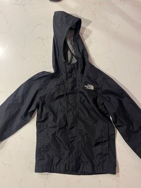 The North Face Kids Black Hooded Rain Jacket